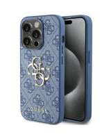  Guess Guess 4G Big Metal Logo case for iPhone 15 Pro - blue 