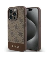  Guess Guess 4G Stripe Collection case for iPhone 15 Pro - brown 