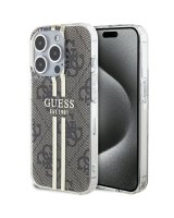  Guess Guess IML 4G Gold Stripe case for iPhone 15 Pro - brown 