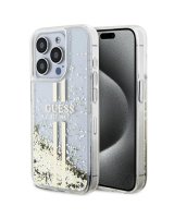  Guess Guess Liquid Glitter Gold Stripes case for iPhone 15 Pro - transparent 