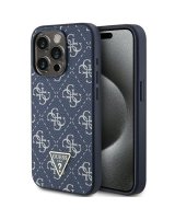  Guess Guess 4G Triangle Metal Logo case for iPhone 15 Pro - blue 