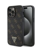  Guess Guess 4G Triangle Metal Logo case for iPhone 15 Pro - black 