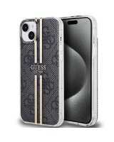  Guess Guess IML 4G Gold Stripe case for iPhone 15 Plus / 14 Plus - black 