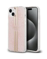  Guess Guess IML 4G Gold Stripe case for iPhone 15 Plus / 14 Plus - pink 