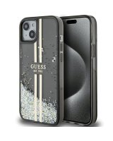  Guess Guess Liquid Glitter Gold Stripes case for iPhone 15 Plus / 14 Plus - black 