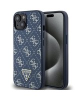  Guess Guess 4G Triangle Metal Logo case for iPhone 15 Plus / 14 Plus - blue 