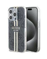  Guess Guess IML 4G Gold Stripe case for iPhone 15 Pro Max - black 