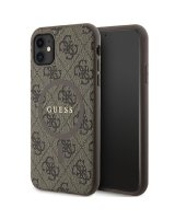  Guess Guess GUHMN61G4GFRW iPhone 11 6.1'' / Xr brown/brown hardcase 4G Collection Leather Metal Logo MagSafe 