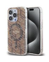  Guess Guess IML GCube MagSafe case for iPhone 15 Pro - brown 