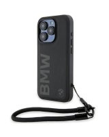  BMW BMW Signature Leather Wordmark Cord case for iPhone 15 Pro - black 