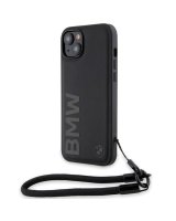  BMW BMW Signature Leather Wordmark Cord case for iPhone 15 Plus / 14 Plus - black 