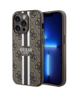  Guess Guess 4G Printed Stripes MagSafe case for iPhone 15 Pro - brown 