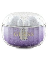  Guess Guess Glitter Gradient TWS Bluetooth headphones with docking station - purple 