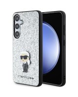  Karl Lagerfeld Karl Lagerfeld Fixed Glitter Ikonik Logo Metal Pin case for Samsung Galaxy S24+ - silver 