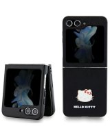  Hello Kitty Hello Kitty Metal Logo Kitty Head case for Samsung Galaxy Z Flip 5 - black 