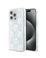  DKNY DKNY Liquid Glitter Multilogo case for iPhone 15 Pro Max - white 