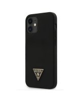  Guess Guess GUHCP12SLSTMBK iPhone 12 mini 5,4'' black/czarny hardcase Silicone Triangle Logo 