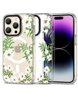  Tech-Protect Tech-Protect MagMood MagSafe case for iPhone 15 Pro - daisies with leaves 