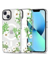  Tech-Protect Tech-Protect MagMood MagSafe case for iPhone 14 - daisies with leaves 