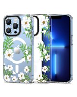  Tech-Protect Tech-Protect MagMood MagSafe case for iPhone 13 Pro Max - daisies with leaves 