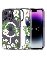  Tech-Protect Tech-Protect MagMood MagSafe case for iPhone 14 Pro - daisies with leaves 