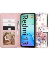  Tech-Protect Tech-Protect Wallet case for Xiaomi Redmi 13 - pink flowers 