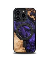  Bewood Bewood Unique MagSafe Violet Wood and Resin Case for iPhone 15 Pro - Purple and Black 