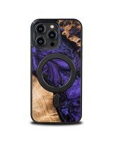  Bewood Bewood Unique MagSafe Violet Wood and Resin Case for iPhone 15 Pro Max - Purple and Black 