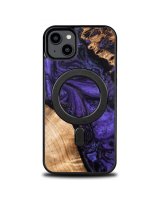  Bewood Wood and resin case for iPhone 15 Plus MagSafe Bewood Unique Violet - purple and black 