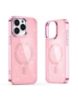  Hurtel Glitter Case MagSafe for iPhone 16 - pink with glitter 