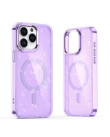  Hurtel Glitter Case MagSafe for iPhone 16 Pro - purple with glitter 