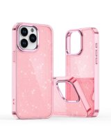  Hurtel Glitter Case for iPhone 16 Pro - pink with glitter 