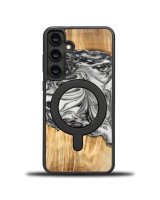  Bewood Bewood Unique MagSafe Earth Element case made of wood and resin for Samsung Galaxy S24+ - black and white 