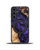  Bewood Bewood Unique MagSafe Violet wood and resin case for Samsung Galaxy S23 FE - purple and black 