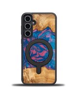  Bewood Bewood Unique MagSafe Vegas wood and resin case for Samsung Galaxy S23 FE - pink and blue 