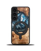  Bewood Bewood Unique MagSafe Planet Earth case made of wood and resin for Samsung Galaxy A55 5G - blue-green 