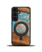  Bewood Bewood Unique MagSafe Saturn wood and resin case for Samsung Galaxy A55 5G - blue and red 