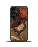  Bewood Bewood Unique MagSafe Fire Element wood and resin case for Samsung Galaxy A55 5G - black and gold 