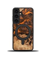  Bewood Bewood Unique MagSafe Orange wood and resin case for Samsung Galaxy A55 5G - orange and black 