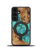  Bewood Bewood Unique MagSafe Turquoise wood and resin case for Samsung Galaxy A55 5G - turquoise and black 