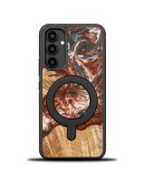  Bewood Bewood Unique MagSafe Venus wood and resin case for Samsung Galaxy A54 5G - black and red 