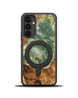  Bewood Bewood Unique MagSafe Water Element case made of wood and resin for Samsung Galaxy A54 5G - green and white 