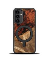  Bewood Bewood Unique MagSafe Fire Element wood and resin case for Samsung Galaxy A54 5G - black and gold 