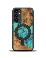  Bewood Bewood Unique MagSafe Turquoise wood and resin case for Samsung Galaxy A54 5G - turquoise and black 