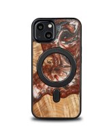  Bewood Bewood Unique MagSafe Venus Wood and Resin iPhone 13 Case - Black and Red 