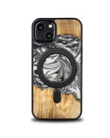  Bewood Bewood Unique MagSafe Earth Element Wood and Resin Case for iPhone 13 - Black and White 