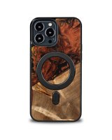  Bewood Bewood Unique MagSafe Fire Element Wood and Resin Case for iPhone 13 Pro Max - Black and Gold 