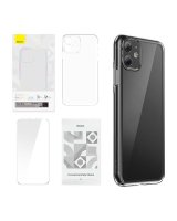  Baseus Case Baseus Crystal Series for iPhone 11 (clear) + tempered glass + cleaning kit 