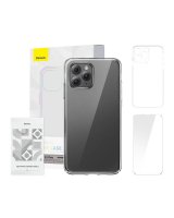  Baseus Case Baseus Crystal Series for iPhone 11 pro (clear) + tempered glass + cleaning kit 