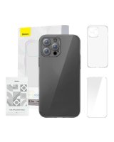  Baseus Case Baseus Crystal Series for iPhone 12 Pro (clear) + tempered glass + cleaning kit 